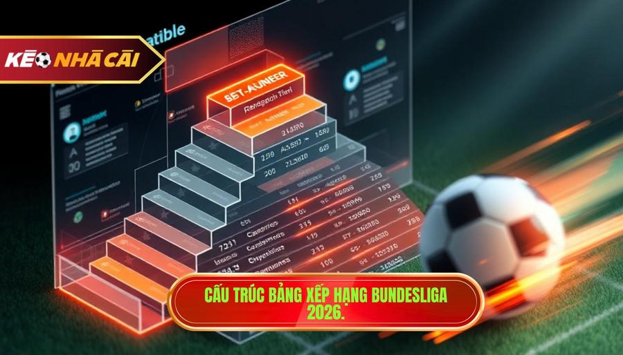 Cấu trúc bảng xếp hạng Bundesliga 2026.